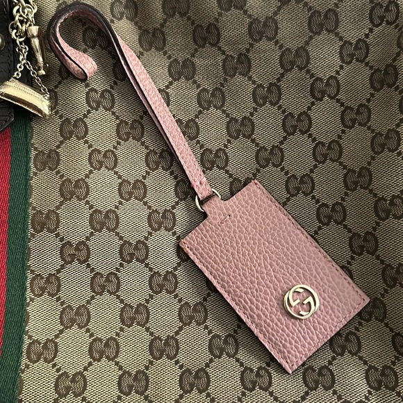 Gucci Accessories - Authentic Gucci GG Leather Luggage Tag